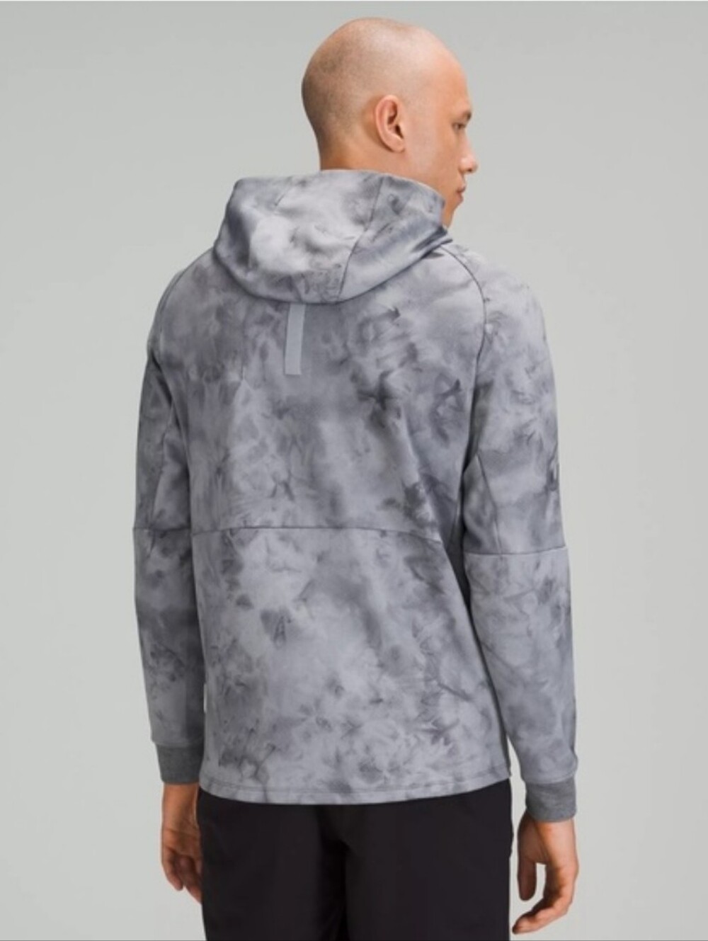 Lululemon Textured Tech Hoodie Diamond Dye Rhino Grey Anchor Sweatshirt Gray M - Picture 2 of 15